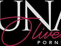 Dominatrix makes luna oliveira shiver with slaps and uses huge dildo on pussy