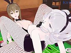 kusuha mizuha and cagalli yula athha in intense lesbian hentai play