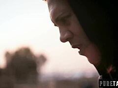 Look at this guy with small hands handling two girls' big cocks and asses in college.