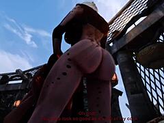 Futa Chaconne Deepthroats Aya in Public Outdoor Blowjob