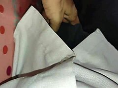 Desi Indian village babe's bare boobs spotted by sneaky dever before action.