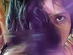 Desi Indian village babe's bare boobs spotted by sneaky dever before action.