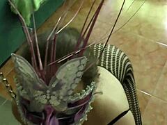 Slut wife submits in bdsm, sucking and fucking a big cock.