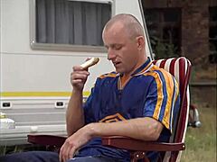 Feet play in wild outdoor orgy.