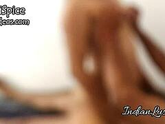 Sexy Indian wife gives blowjob and deepthroat to big cock