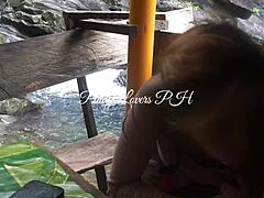 Pinay in Public Waterfalls Scene