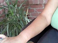 I am playing with my feet