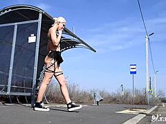 Inked amateur sucks and gets fucked on the street