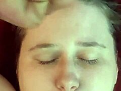 Amateur woman experiences intense facial cumshot after passionate encounter with eager partner