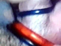 Hot step mom sucks and strokes my big cock.