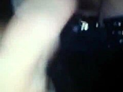 Hot step mom sucks and strokes my big cock.