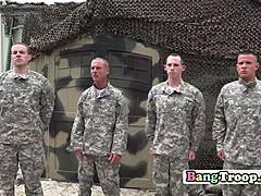 Gay jock cums all over hunks face