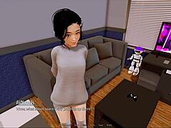 Harem Hotel 419: Cute Anime Girl in Sexy Outfit Teases