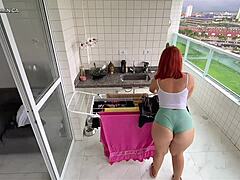 i hired this latina maid, look at her dancing ass, she's so hot, i go crazy watching her get anal fucked in pov