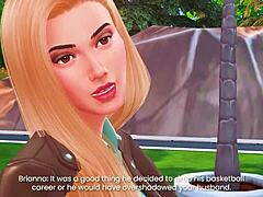 Bold 3D hentai courtside sex