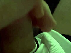 Slimyslimy1 Sneaking Quick Jerk Under Tight Short Shorts