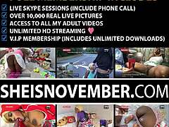 ebony babe msnovember gets naked after swim undressing in bathroom close up