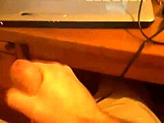 Solo Male Brunette Strokes Hard for Epic Cumshot Tribute