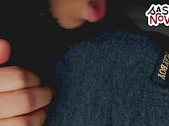 sexy hot teen 18+ college girl gives deep sensual homemade blowjob and handjob