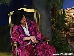 Parody sex scene brings holiday fun with blonde milf