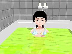 Koko A Strips Naked in the Bath