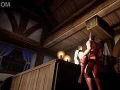 Bath time fun with an elf maid in a Warcraft themed hentai parody