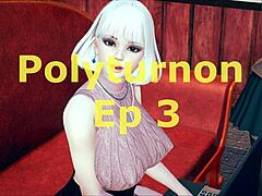 curvy 3d anime girl with big tits getting sexy in polyturnon 3 game