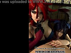 League Of Legends Miss Fortune And Ahri Cosplay Uncensored Hentai AI Generated