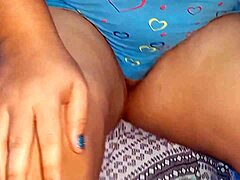 Chubby Latina shows off big clit in homemade clip