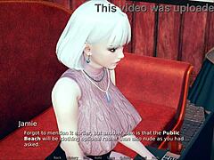 curvy 3d anime girl with big tits getting sexy in polyturnon 3 game