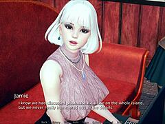 curvy 3d anime girl with big tits getting sexy in polyturnon 3 game