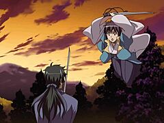 Hungarian subtitles in a cartoon with a samurai and ninja theme