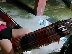 Mother-in-law distracted pussy out of shorts 😳