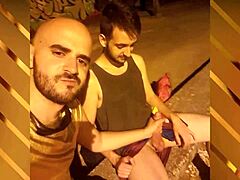 Bold Public Cock Sucking at Sevilla Pride Event