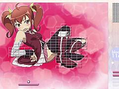 Kurusu Kanako Strips in Arkanoid Gameplay, Clothes Ripped Anime Hentai