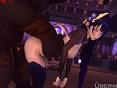 cartoon hentai babe gets creamy pussy load