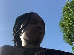 Crazy bitch enjoys twerking her big ass outdoor in the park.