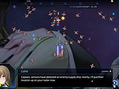 In this hentai game, you discover a giant naked space waifu in wings of seduction.