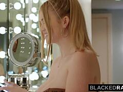 Just chilling as stacked blonde Angie Faith takes on a massive BBC with BlackedRaw