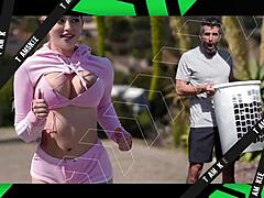 nerdy petite teen with pigtails gets slammed hard