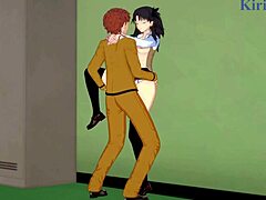 Saber, Rin, and Shirou in wild Fate Stay Night hentai sex