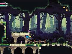 Hot goblin girl model takes pornstar path in Flip Witch Pixel Hentai Game Ep 7