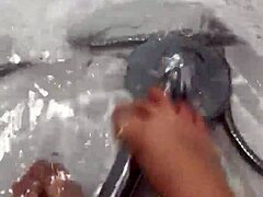 I Take Off My Nylon And Take A Shower!