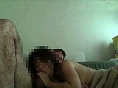 Asian With Big Tits Sucking Cock