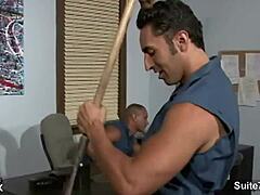 Cleaning Guys Share Intimate Moments In Office