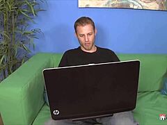 super hot blonde in an intense encounter