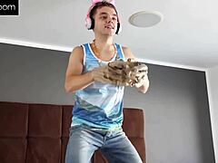 uh, my gamer stepson ridin my black cock hard!