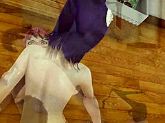 konan gets double penetration in threesome doggystyle pov