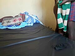 Ebony Teen Rides Big Black Dick With Wet Pussy