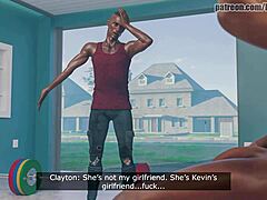 Beautiful blonde animated character gets interracial gang bang with dogging